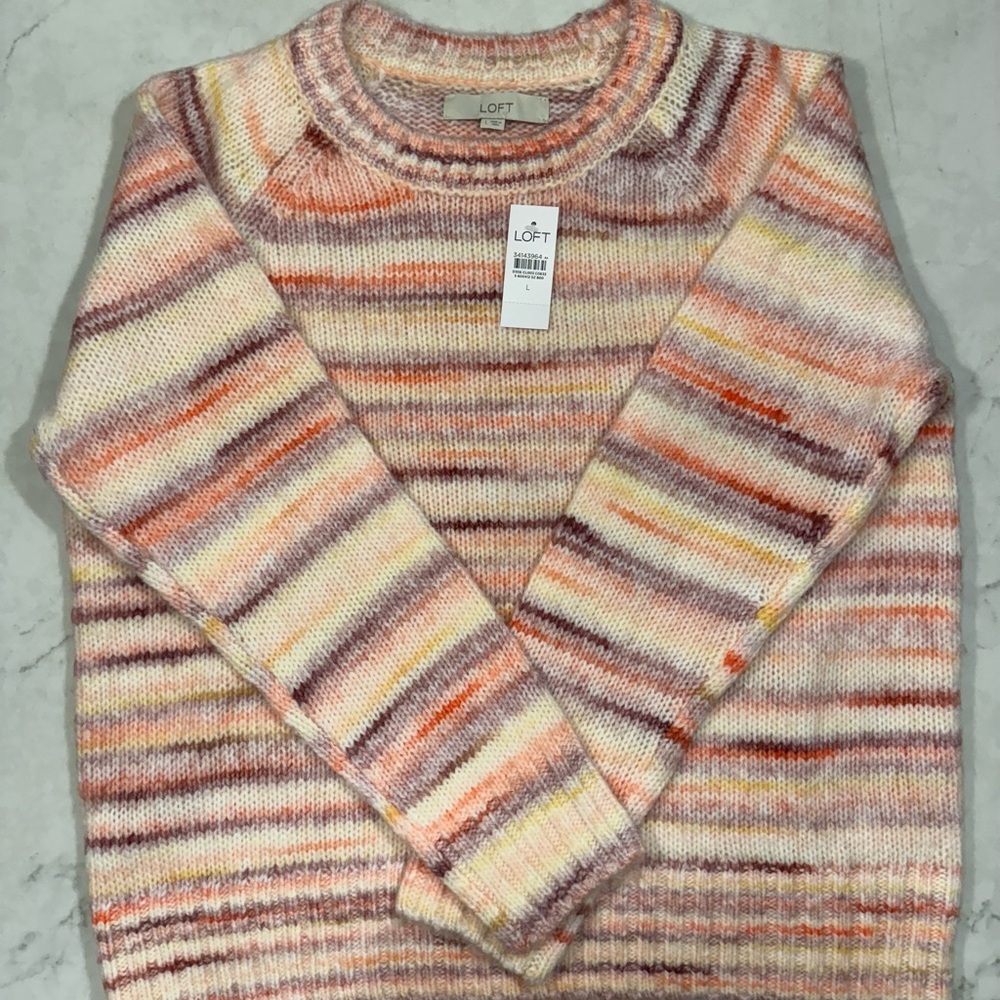LOFT Spacedye Raglan Sweater - Picture 5 of 5